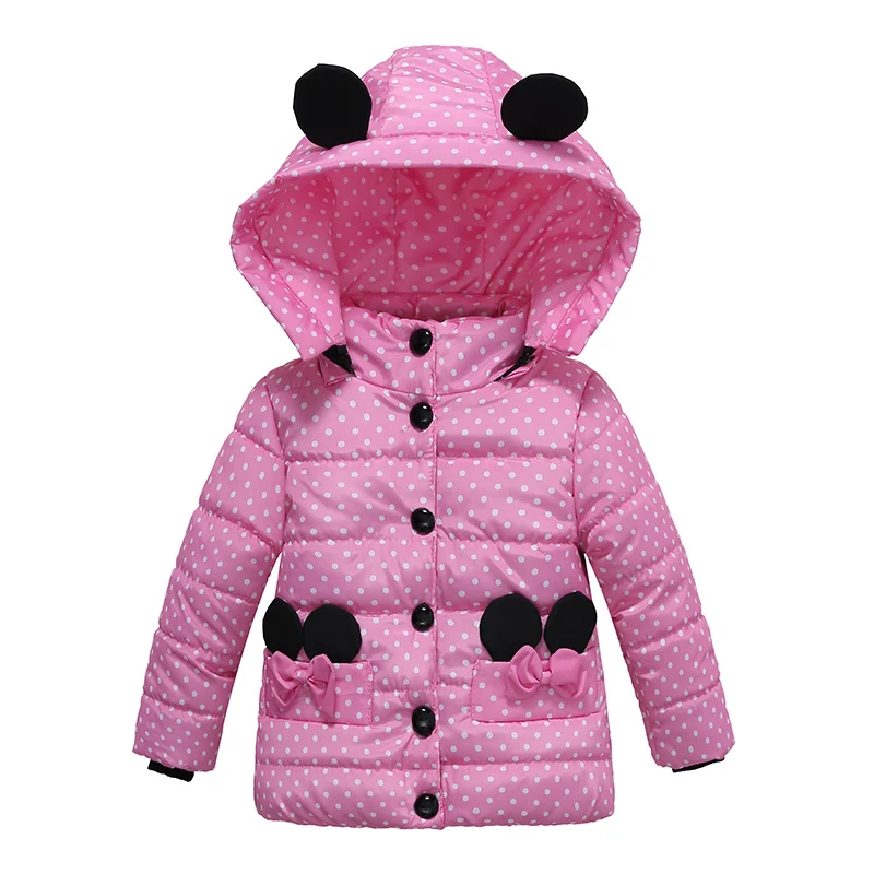 winter jacket for Girl down parka Warm Children Outwear boy Coats Long Sleeve rabbit Hooded Cotton Baby Kid Coat snowsuit | Детская