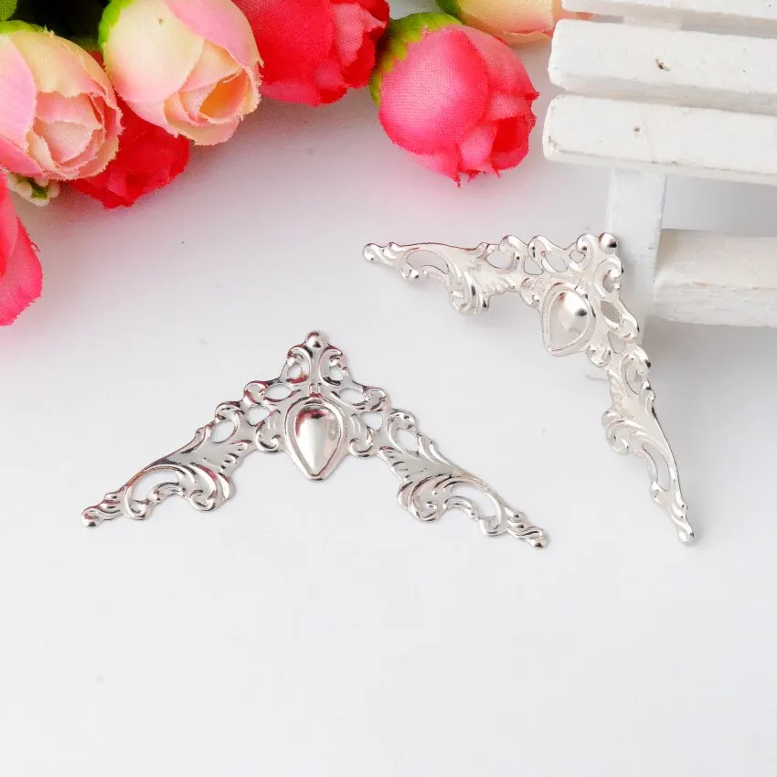 Free shipping 20Pcs Photo Album Angle Pressure Corner Protector Protects ST Color Metal Bag Edge 57x41mm F0874 | Дом и сад