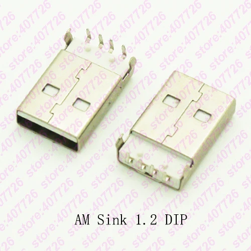 10 шт. USB 2 0 разъем типа A 4 контактный AM для раковины 5 SMT /Sink 1 DIP кабель пайки|usb 4pin|usb 2.0
