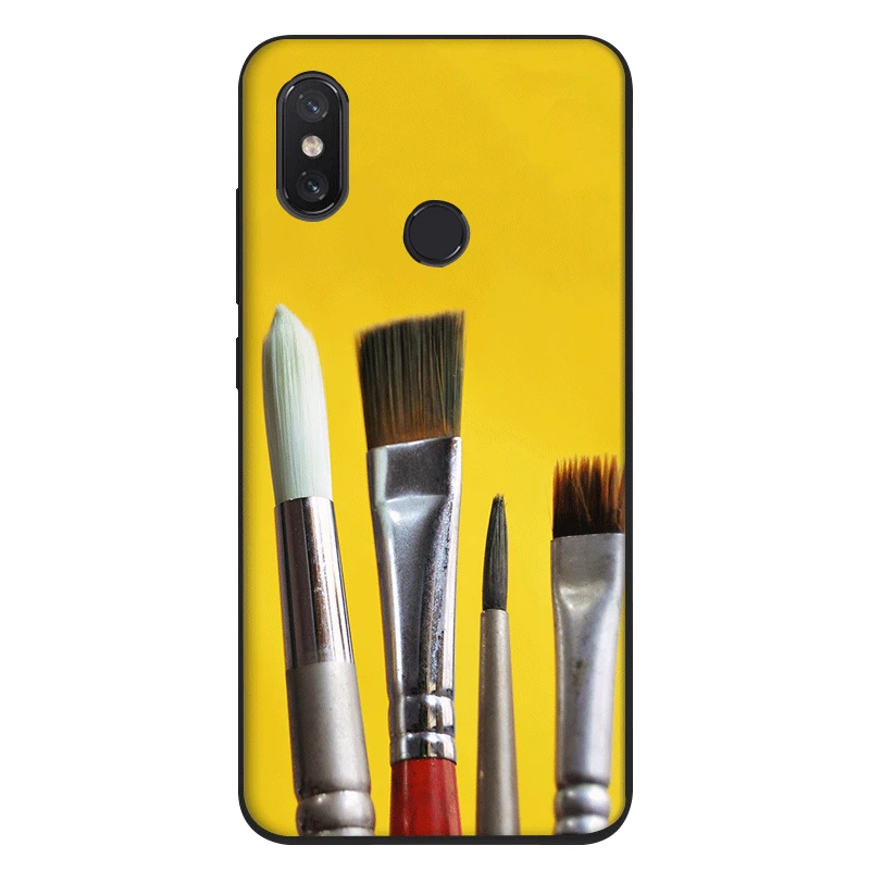 Черный силиконовый чехол из ТПУ для Xiaomi Redmi 4A 4X 5 5A Plus 6A 6 Pro S2 Чехлы макияжа |
