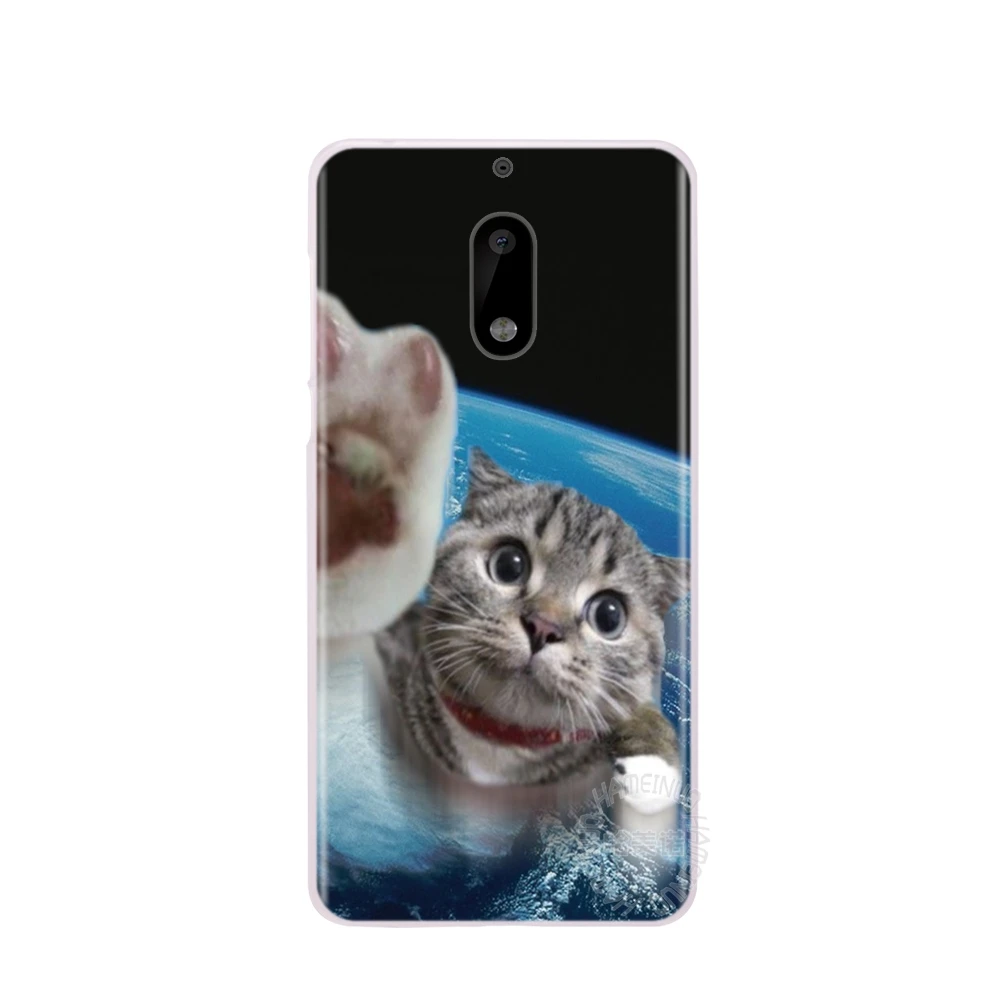 HAMEINUO Кошка Китти зеленые глаза милые животные ПЭТ чехол для телефона Nokia 9 8 7 6 5 3