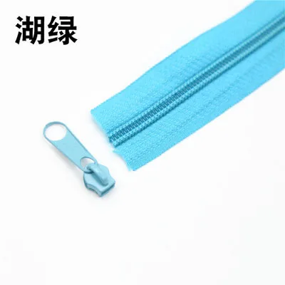 turquoise 5 м 5# нейлоновые катушки молнии для DIY Швейные сумки обувь, одежда аксессуары 24 цвета доступны - Цвет: turquoise
