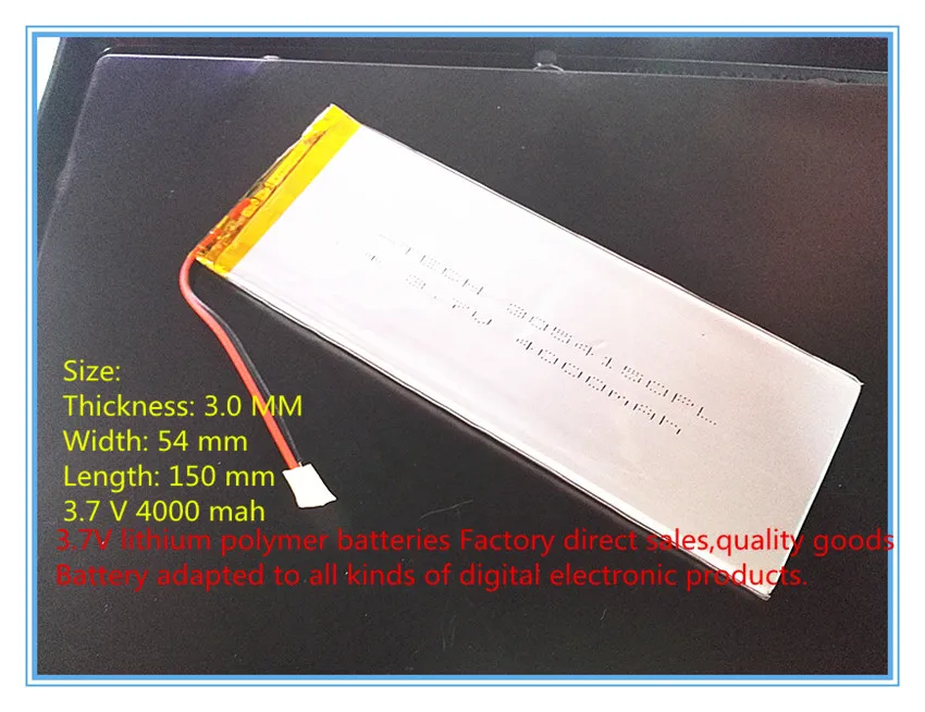 Лучший аккумулятор марка Бесплатная доставка 3.7 В литий полимерные батареи 0354150