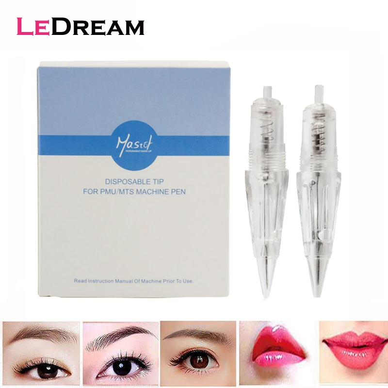 15 шт./упак. одноразовый стерилизованный Перманентный Макияж для губ и бровей винт