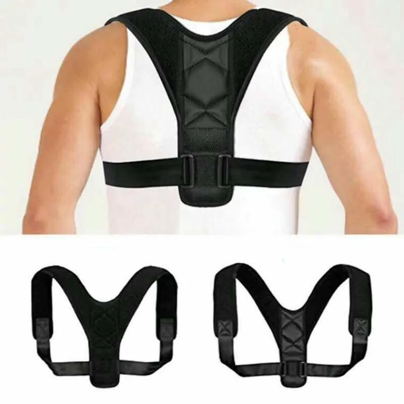 Корректор осанки FDBRO для спины регулируемый пояс ключиц и позвоночника