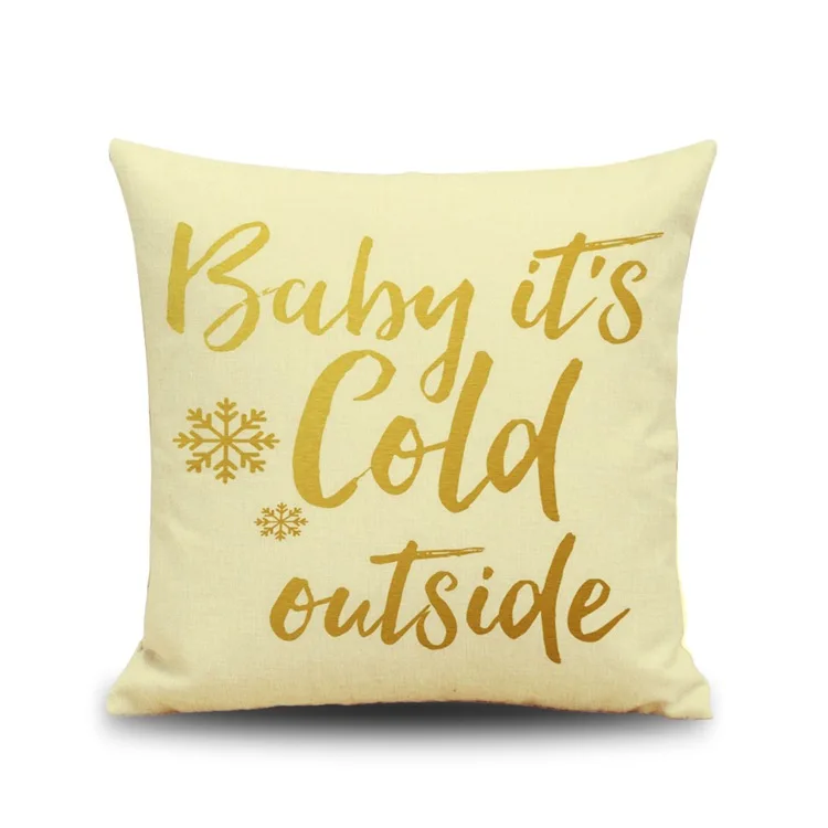 

Cushion Cover Christmas Gift Series Elk Pattern Digital Print Linen Fabric Cushion Cover Home Hotel Bar Deco Pillow Cover