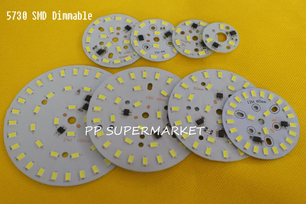220v 5730 SMD СИД dimmable КСП плита 3 Вт 5 Вт 7 Вт 10 Вт 12 Вт, 15 Вт, 18 Вт, 24 Вт, встроенным ic драйвер панельная лампа белый/теплый белый