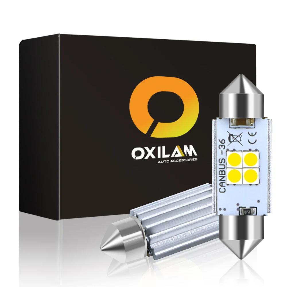 

OXILAM C5W LED Car Interior Light Canbus Festoon 31mm 36mm 41mm LED Bulbs 6000K White Dome Reading Light Auto Lamp 12V