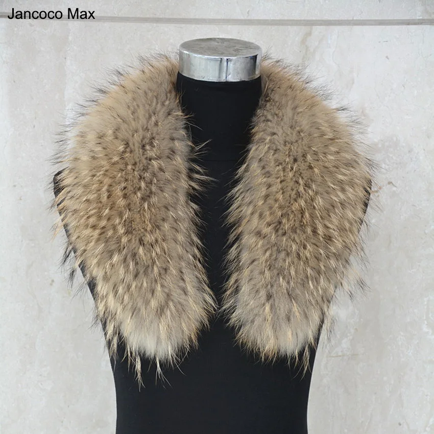 Jancoco Max * 75 см/80/90/100/110 см воротник из натурального меха енота для женщин и мужчин
