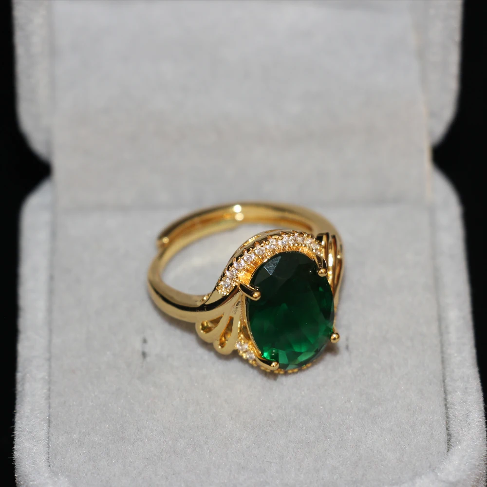 Miss LL роскошное кольцо с зеленым камнем для женщин девушки юбилей вечерние