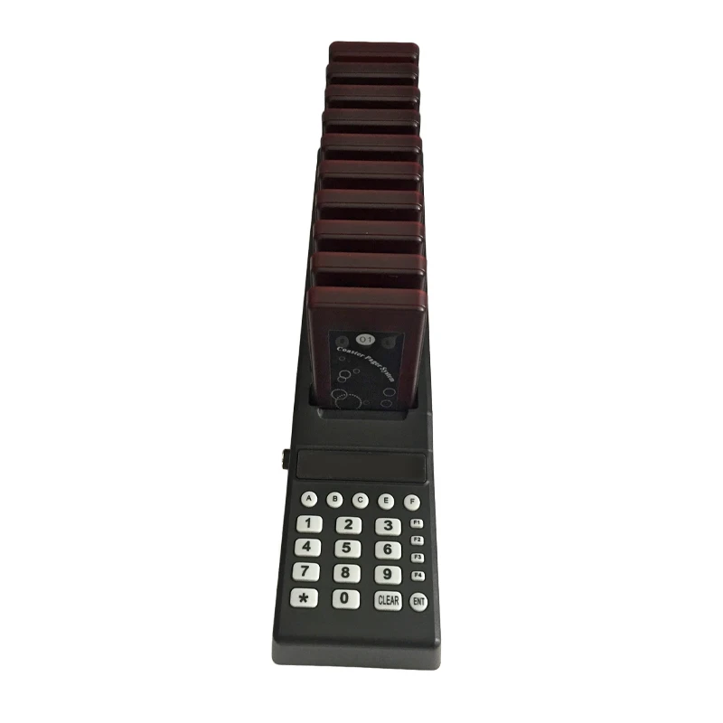 Беспроводной пейджер Ycall передатчик + 10 Coaster система вызова очереди для