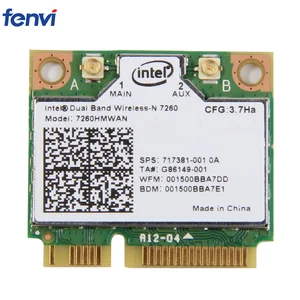 Беспроводной Wi-Fi адаптер для Intel 7260HMW AN Mini PCI-E Wifi карта 300 Мбитс двухдиапазонный 802.11agn 2,4G5 ГГц Bluetooth 4,0 для ноутбука