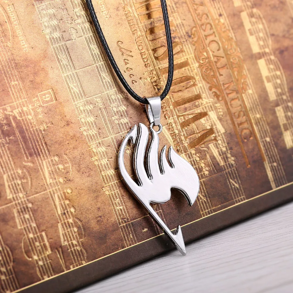 Ожерелье-чокер в стиле аниме Сказочный хвост для мужчин серебряная цепочка с