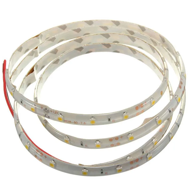 1 м 60-3528 SMD водонепроницаемый Светодиодный светильник DC12V(теплый белый