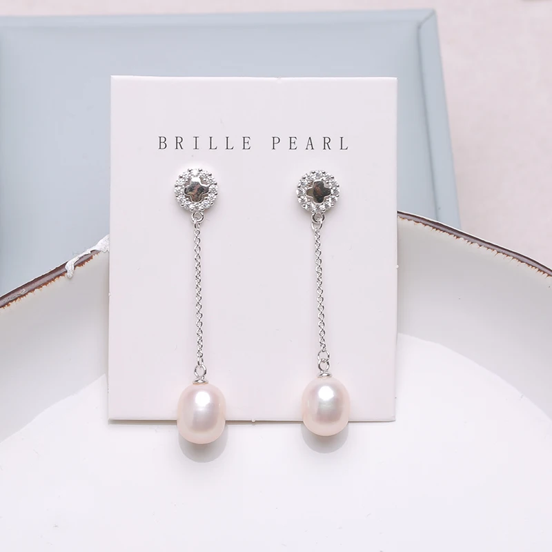 Серьги подвески с натуральным пресноводным жемчугом|Серьги-подвески| |