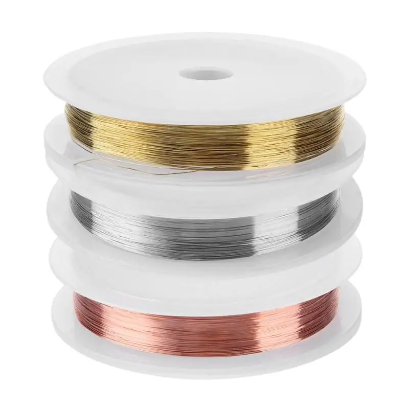 1 рулон 3D Подвески для дизайна ногтей из медной проволоки | Красота и здоровье