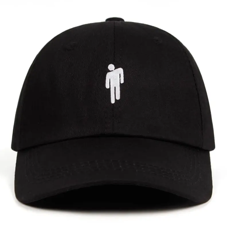 Черный Билли эйлиш папа шляпа быть бейсболка шесть футов под Snapback кепки в стиле хип-хоп Вышивка Чистый хлопок Bad Guy - Цвет: Черный