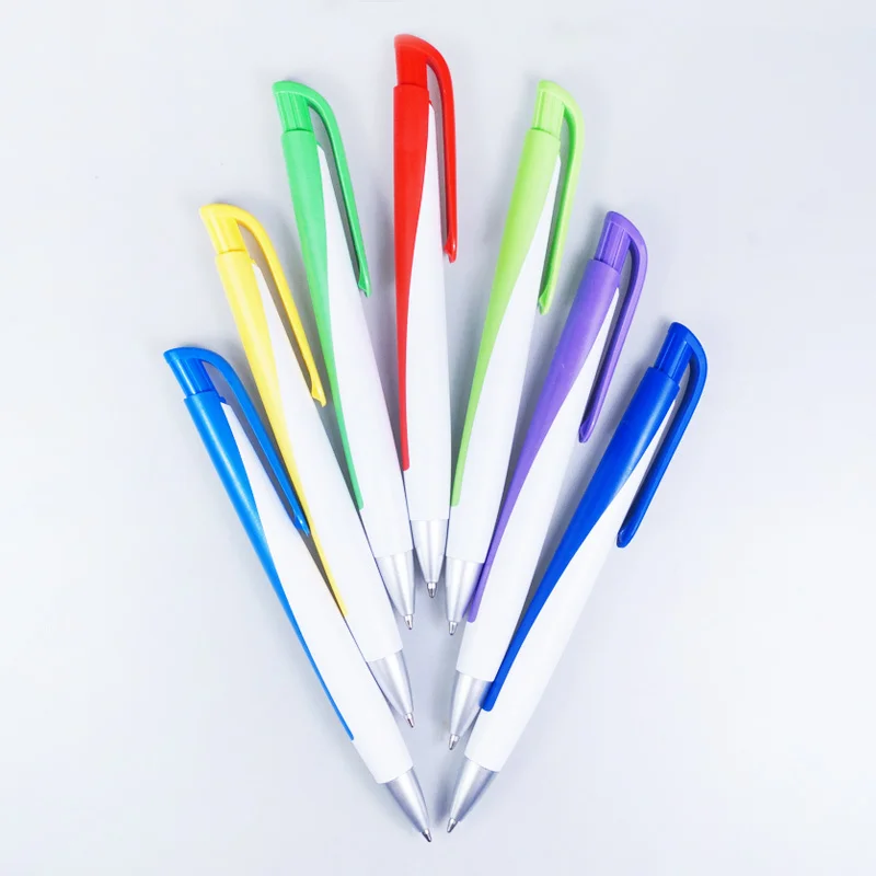500 шт./лот пластиковая шариковая ручка индивидуальные офисные канцелярские ручки
