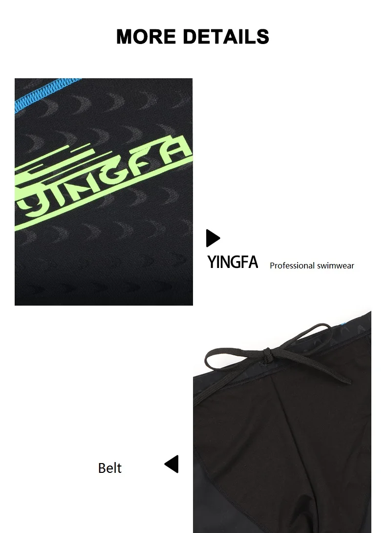 Yingfa sharkskin мужские длинные гоночные плавки для мальчиков, Шорты для плавания, мужские плавки размера плюс