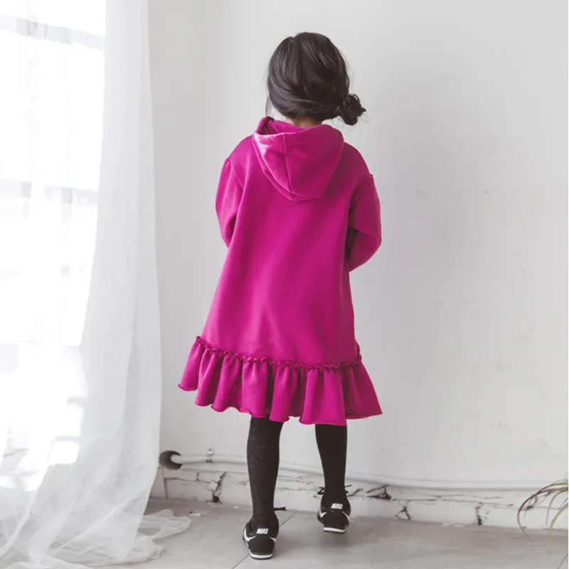 Флисовые платья-пачки для маленьких девочек Осень-зима 2019 новые детские платья с