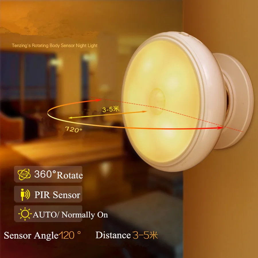 Новинка 2017 Года PIR сенсор движения человека светодиодный лампы для ночного света