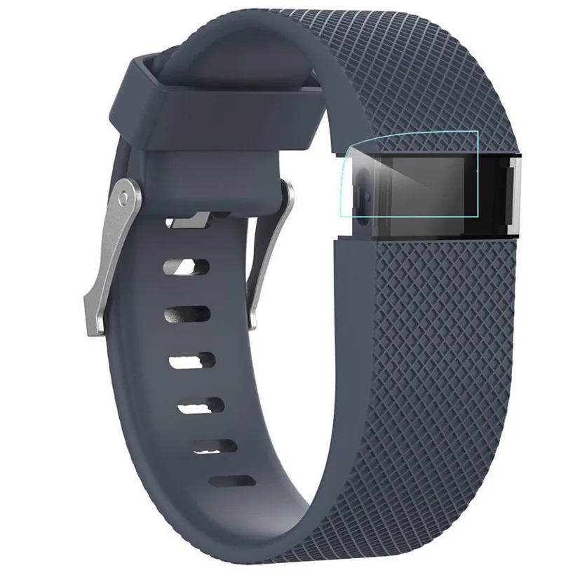 CARPRIE Replacement Wrist Band Silicon Strap Clasp+Protector Film For Fitbit Charge HR 180224 drop shipping free | Электроника