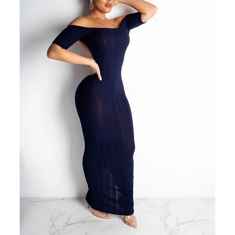 Женское облегающее платье с открытой спиной однотонное длинное футляр открытыми