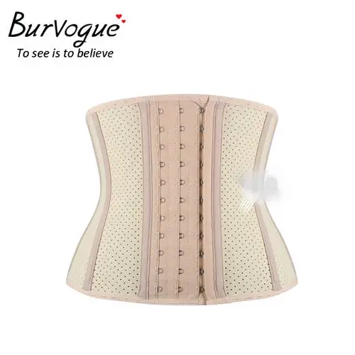 Skin Burvogue дышащие корсеты латекс талии тренажер Cincher корсет животик контроль короткие подгрудные корсеты и бюстье - Цвет: Skin