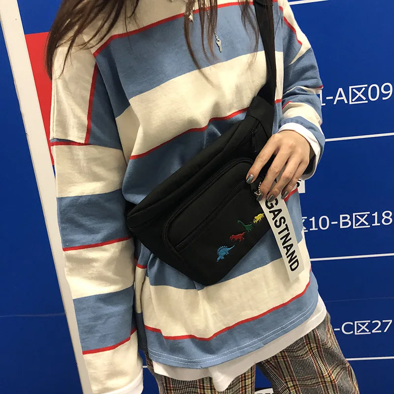 Модная сумка Harajuku Jude, модная женская нагрудная сумка, Повседневная сумка с вышивкой через плечо, брендовая поясная сумка в стиле хип-хоп