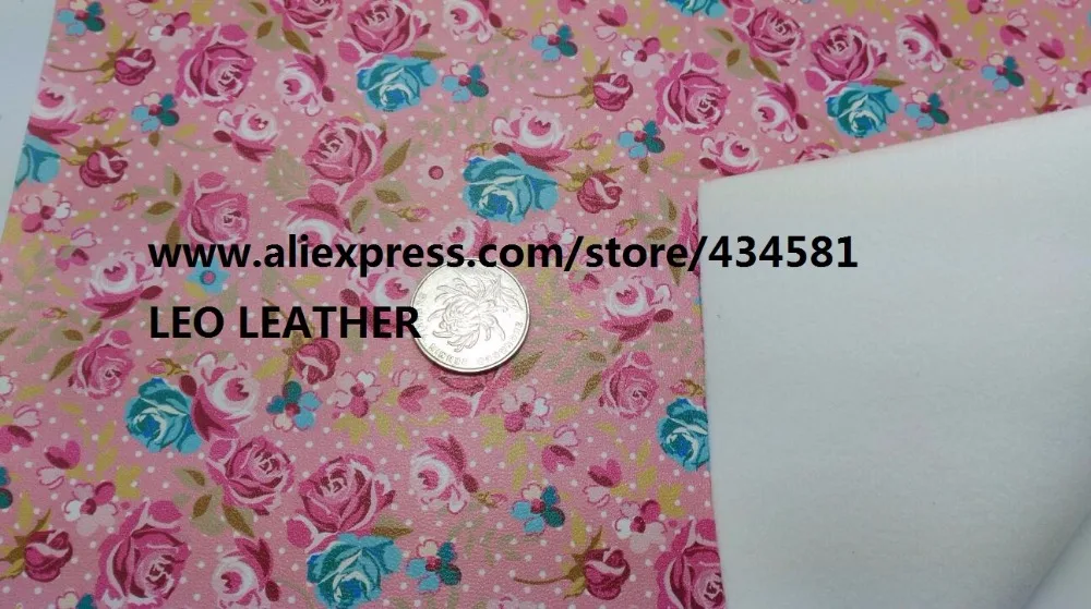 8 шт. искусственная экокожа с принтом в виде Розы|fabric long|fabric and leatherfabric with metallic threads |