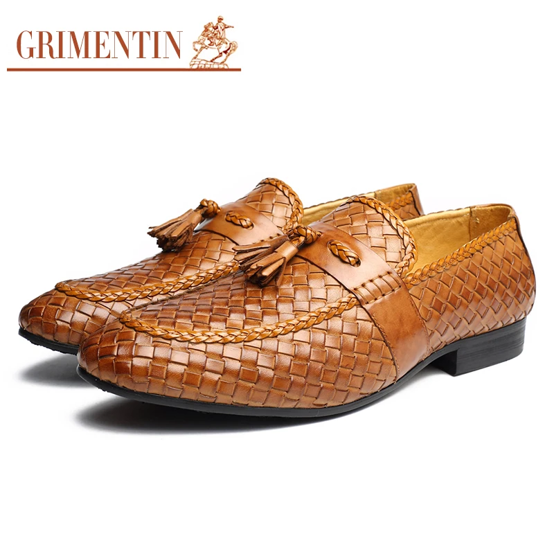 GRIMENTIN/брендовая мужская официальная обувь ручной работы из натуральной кожи цвет