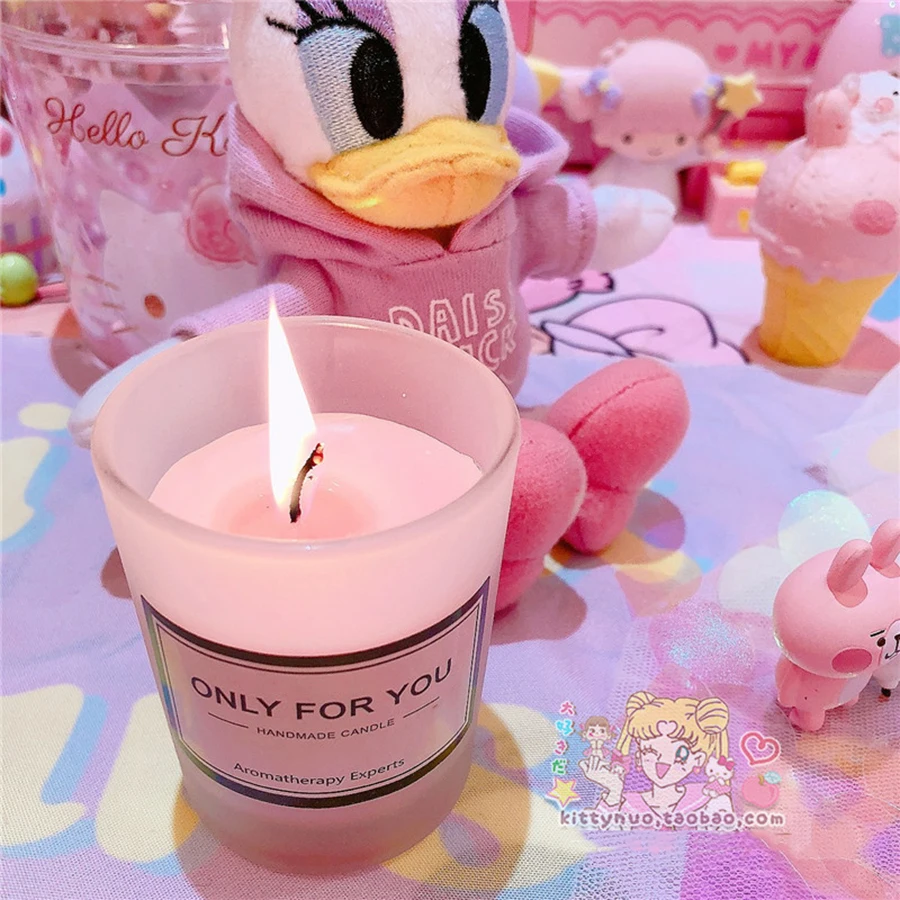 Baby Girl Candles Wedding Decoration Scented Pink Jar Wax Candle Light Tealight Aroma Fete Candele Cera Party 50KO309 | Дом и сад