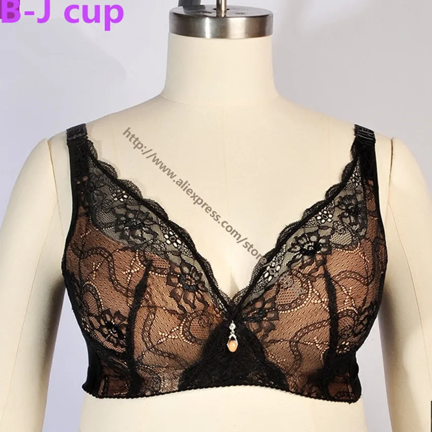 Бюстгальтеры большого размера плюс кружевные бюстгальтеры пуш ап с полной