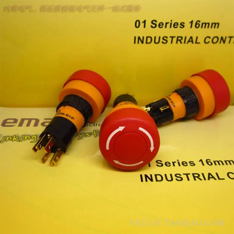 

[ SA ]Imports Imam EMA emergency stop button switch 16mm 01S-CE40.Q/S1P 1a1b without light--10PCS/LOT