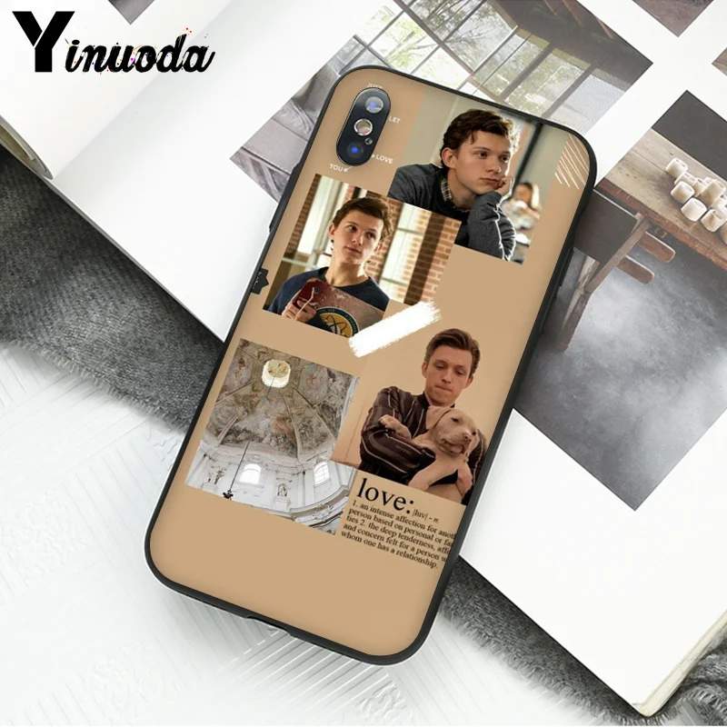 A14 Yinuoda Marvel Hero Человек-паук том Холланд черный чехол для телефона для iPhone 6S 6plus 7plus 8 8Plus X Xs MAX 5 5S XR - Цвет: A14
