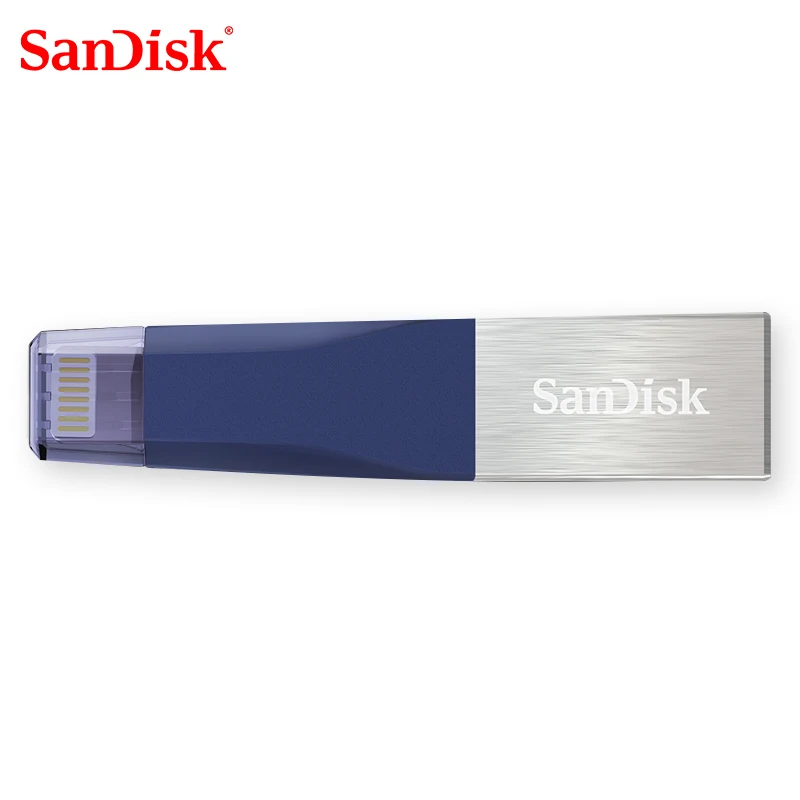 Sandisk USB флеш накопитель 32 Гб 64 для iPhone 7 Plus 6 5 5S Lightning to Metal Pen Drive U Disk IOS 8 2 memory stick 128