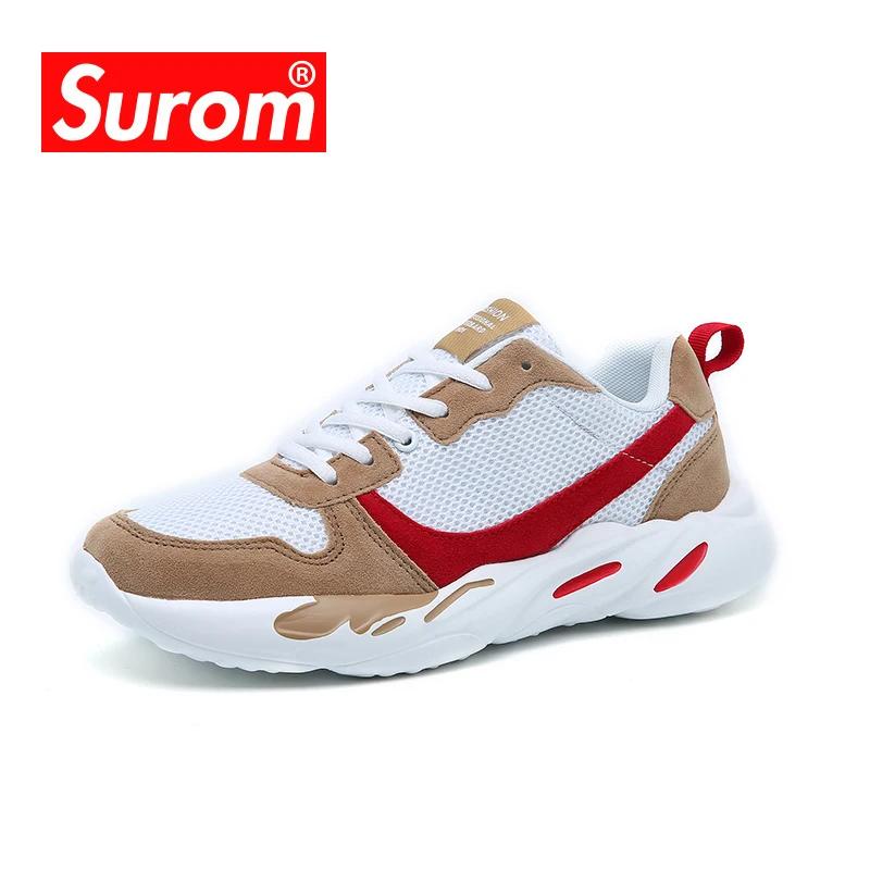 SUROM красовки кроссовки Летняя обувь Для мужчин Спорт легкий сетки дышащая