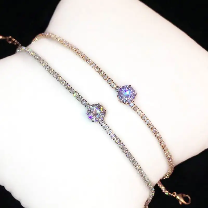 

Shinning Zircon pulseras mujer Simple Temperament Bracelets & Bangles Classic Fashion Jewelry