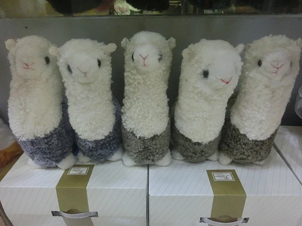 Stuffied Альпака животных мягкие плюшевые Alpacasso игрушка 100 фактический овец шерсть альпака подарки