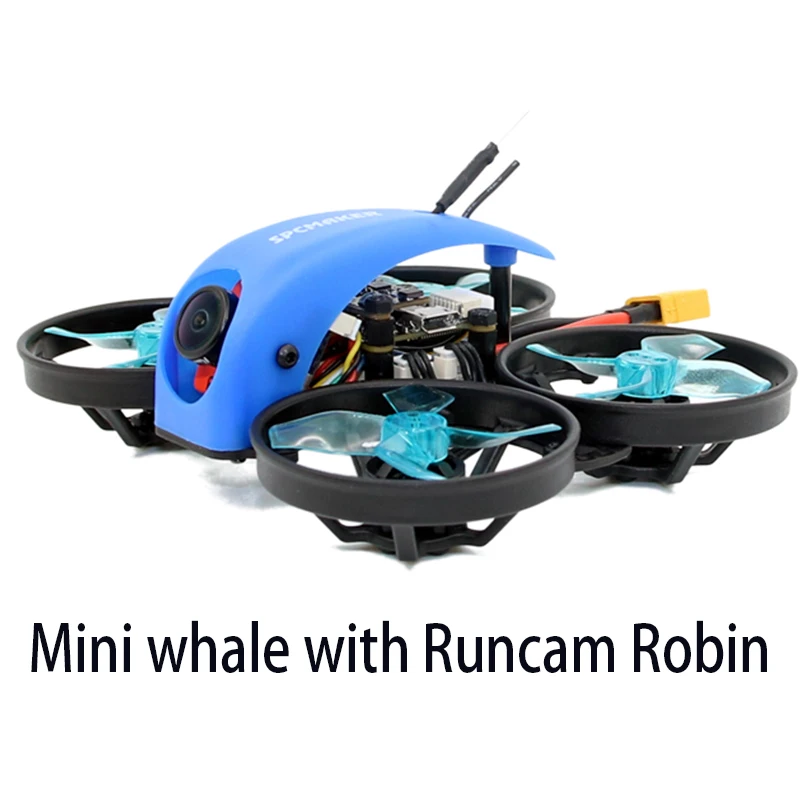 1 шт. SPCMAKER Mini Whale FPV гоночный Радиоуправляемый Дрон ультра светильник маленький 78 мм 1080P HD карта Запись HD 2-S RunCam ROBIN камера парящая