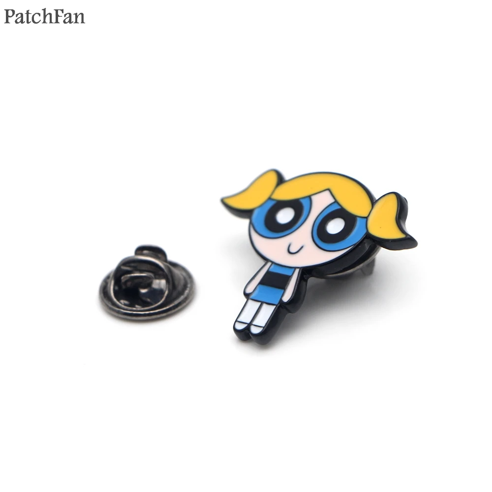 Patchfan пауэрпуф девушки цинк эмаль булавки для мужчин Дети Мультяшные Броши para рубашка одежда рюкзак ювелирные изделия значки A0924