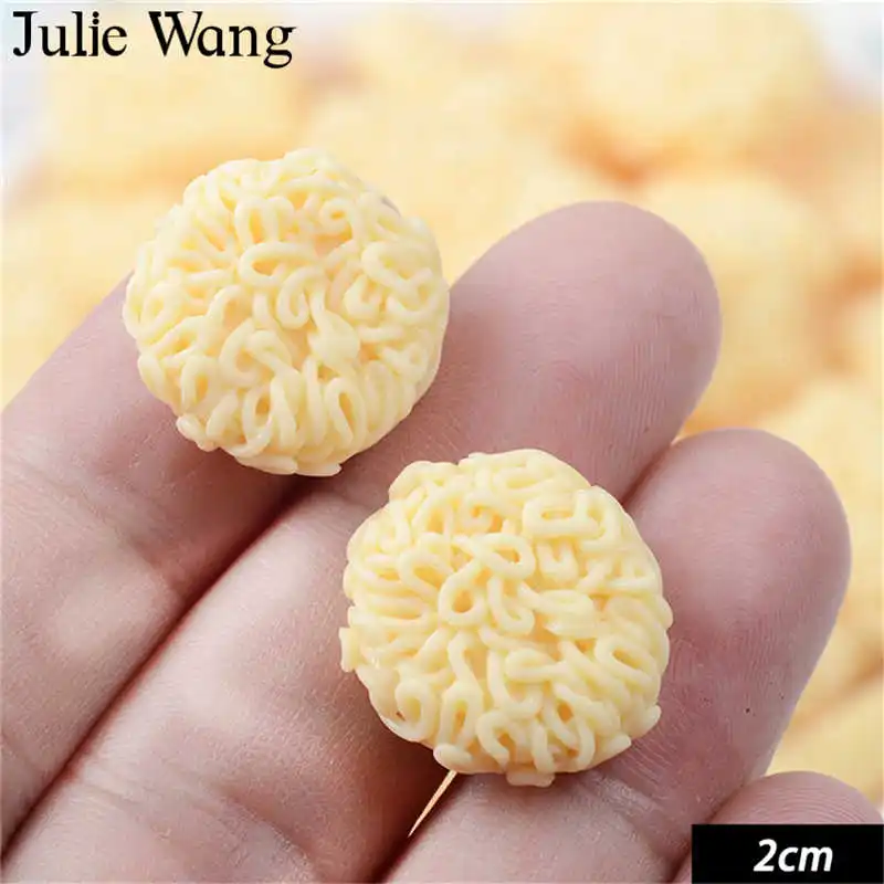 Julie Wang 20 шт. Смола мгновенная лапша Подвески муляж пищевых продуктов