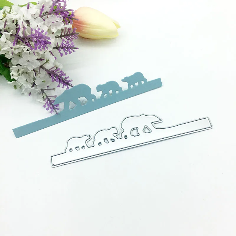 

Julyarts Animal White Bear Metal Cutting Die For DIY Scrapbooking Stencil Die Paper Embossing Card Making Craft Die Cut Stitch
