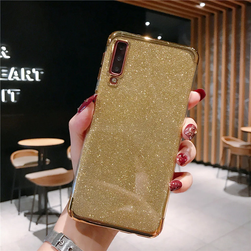 Силиконовый блестящий чехол для телефона для samsung Galaxy A5 A6 A7 A8 плюс A9 Крышка для samsung J2 J3 J4 J5 J6 J7 рro рrime J8