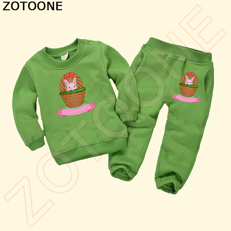 ZOTOONE счастливый Пасхальный мультфильм кролик патч 12*12 8 см утюжок на патчи сделай