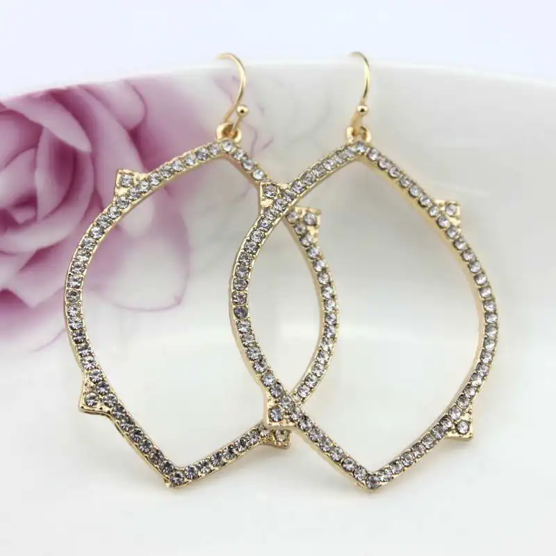 Открытые овальные серьги-люстры с кубическим цирконием для женщин 2020 модные