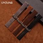 Ремешок для часов из натуральной кожи, 22 мм, коричневый