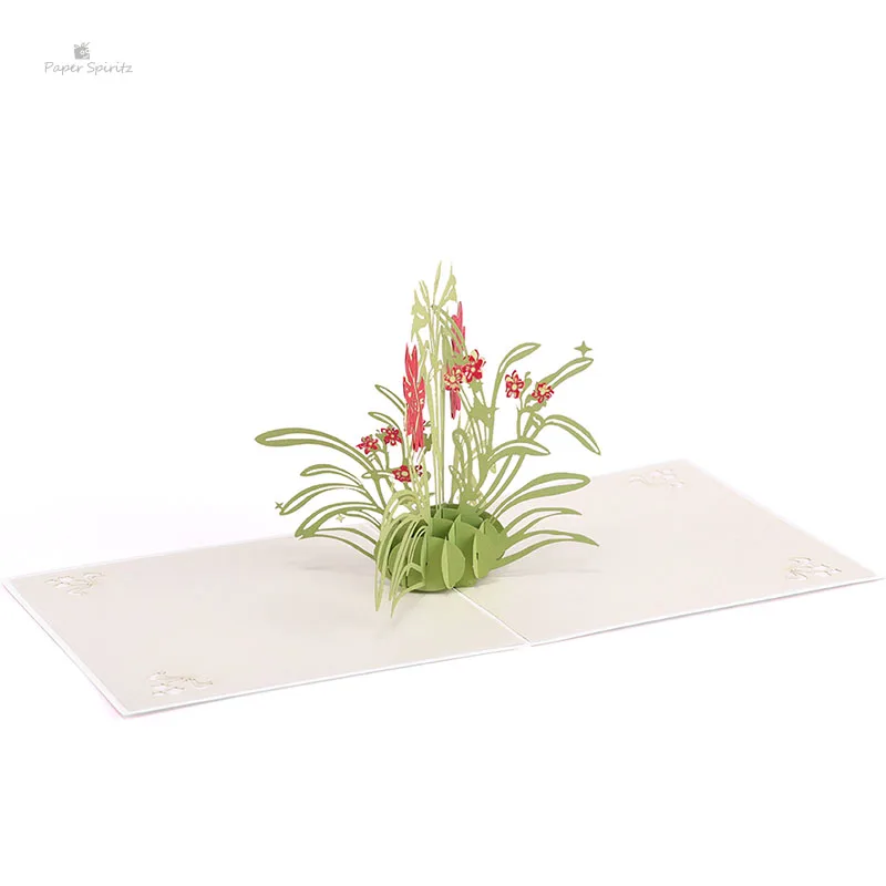 Бумага SPIRITZ Daffodil 3D бумажная коробка с узором открытка-раскладушка пустым