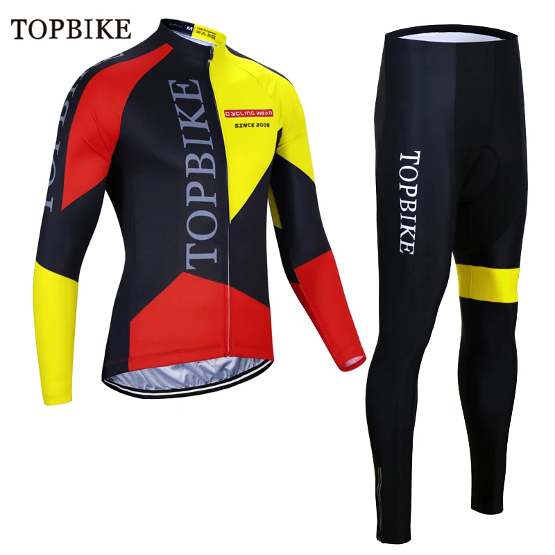 TOPBIKE Pro Велоспорт Джерси наборы traje ciclismo mujer с длинным рукавом гоночный велосипед велосипедная Одежда MTB Велосипедное платье велосипедный наряд