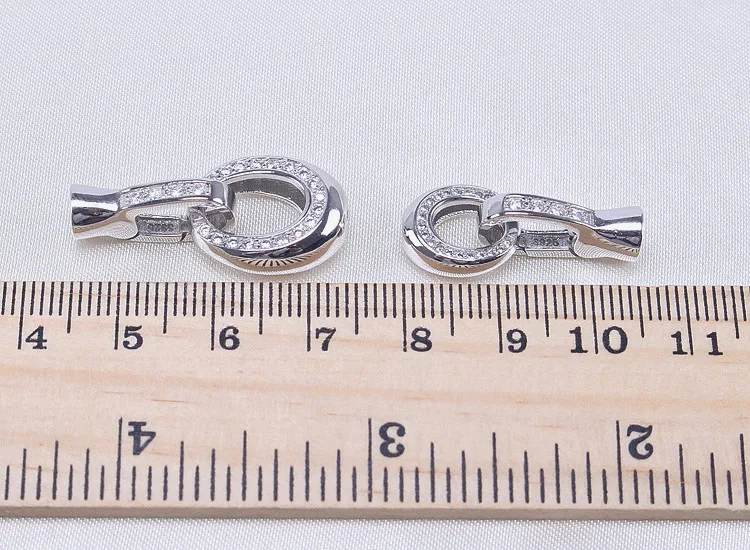 Серебро 925 формы Сердца пряжка Разъем Ювелирных Изделий для DIY Ожерелье Браслет